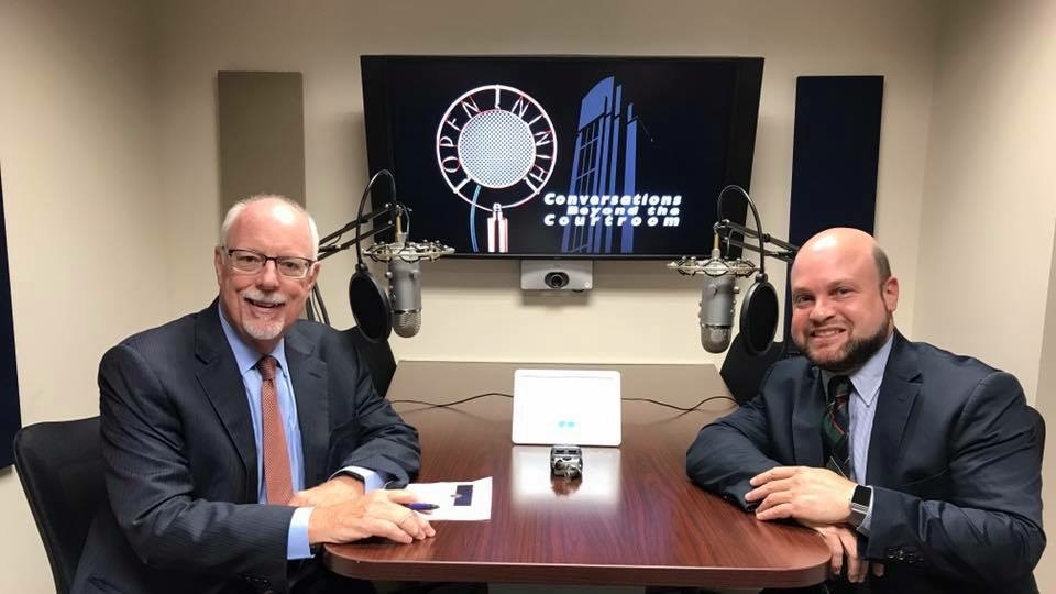 Ninth Judicial Circuit Chief Judge Fred Lauten, left, and UWWM Mediator/Arbitrator Lawrence Kolin