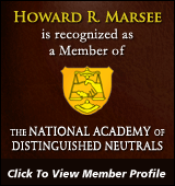 National Academy of Distinguished Neutrals Howard Marsee