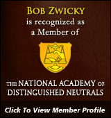 National Academy of Distinguished Neutrals Bob Zwicky
